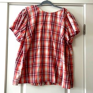LOFT Plus plaid blouse LN
